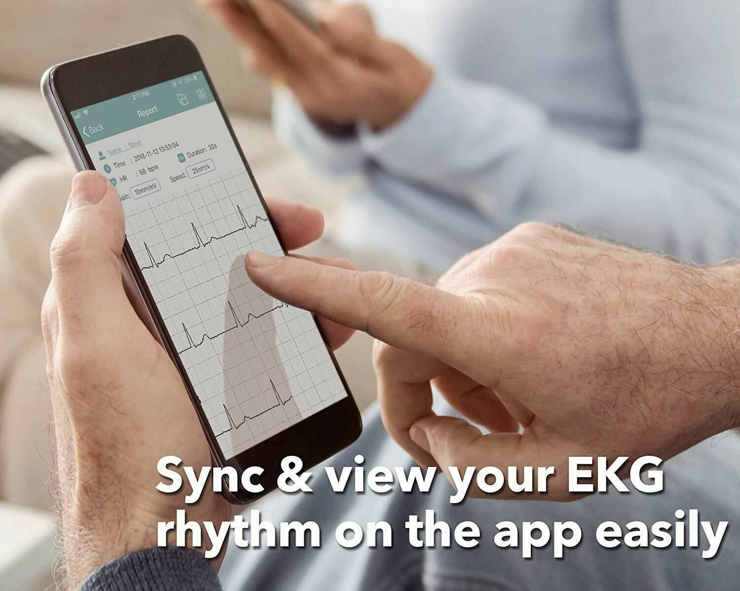 Bluetooth Portable ECG/EKG Monitor For Smartphones and computers EMG20