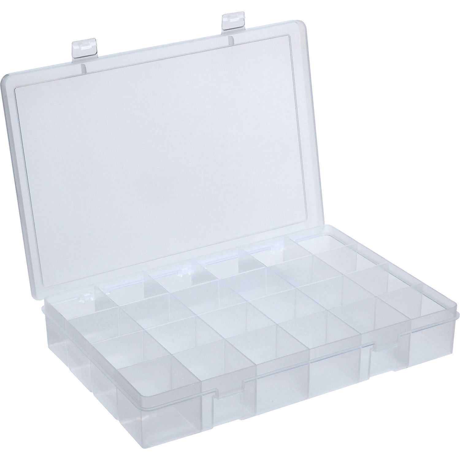 Durham Large Plastic Compartment Box 24 Compartments 13-1/8x9x2-5/16 Lot of 5