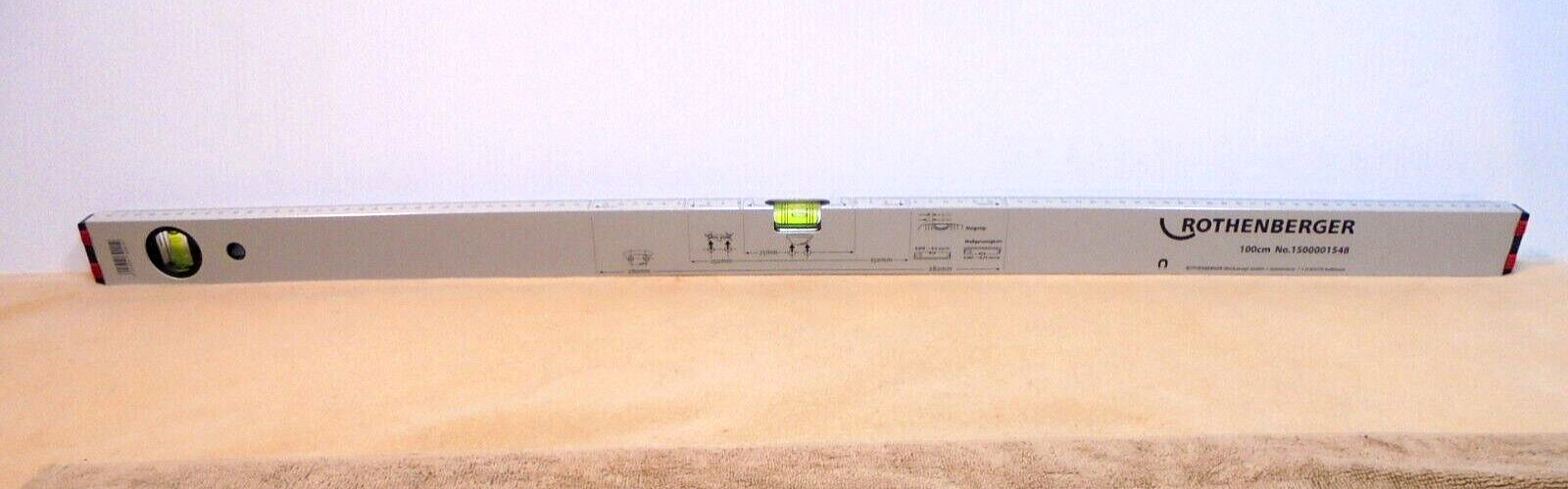 New Rothenberger 100cm Spirit Level #1500001548 with Magnets – Ships Free