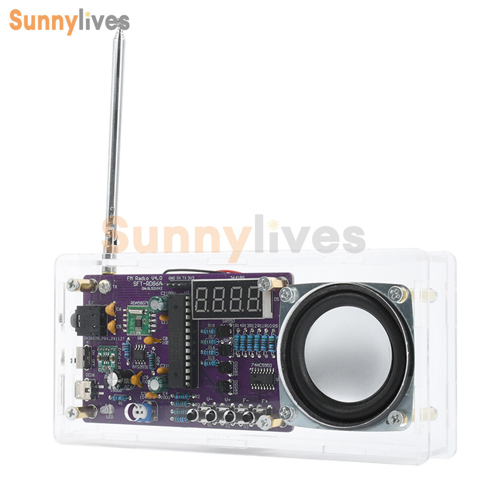 Digital Tube FM Radio Electronic Kit DIY Soldering Practice Kit 87.5MHz~108MHz