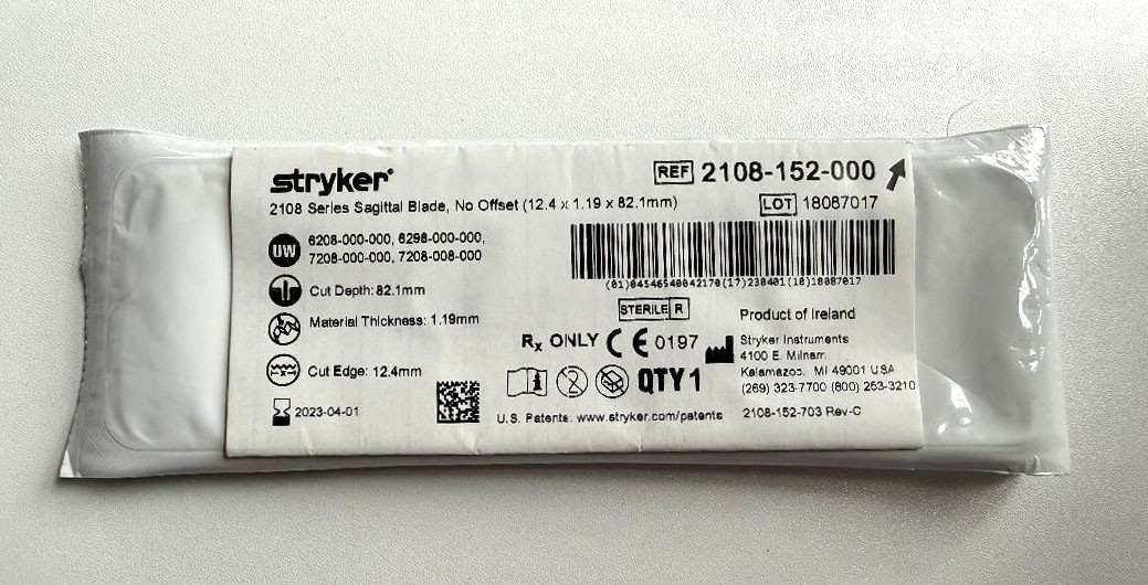 Lot of (4) Stryker Blade REF 2108-152-000 FOR TRAINING ONLY * ** EXP 2023 ***