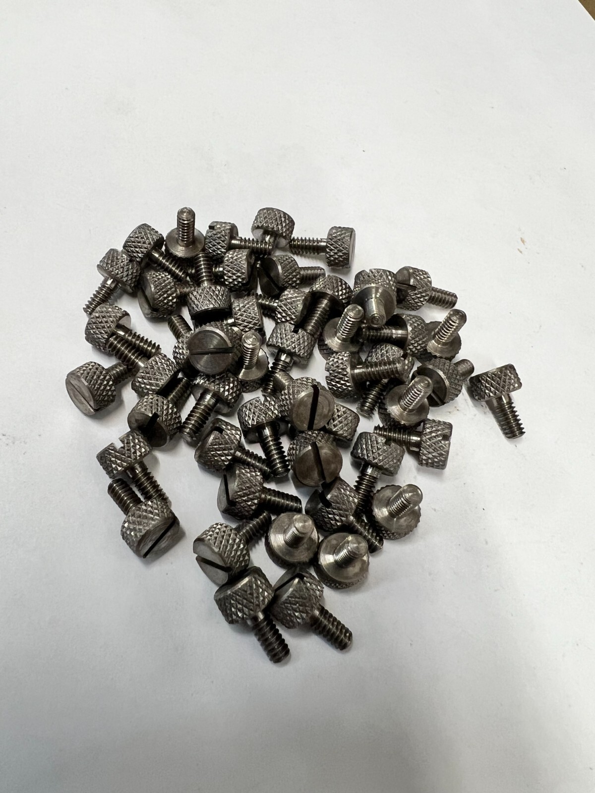 Knurled Slotted Thumb Screw Steel 6-32 Thread 5/16 length – 100 Pieces 7124S SL