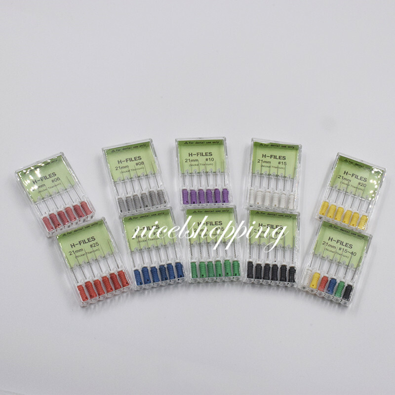 1 Pack Dental Niti Nickel Titanium H-FILES Endo Hand Root Canal File 21/25/31 mm