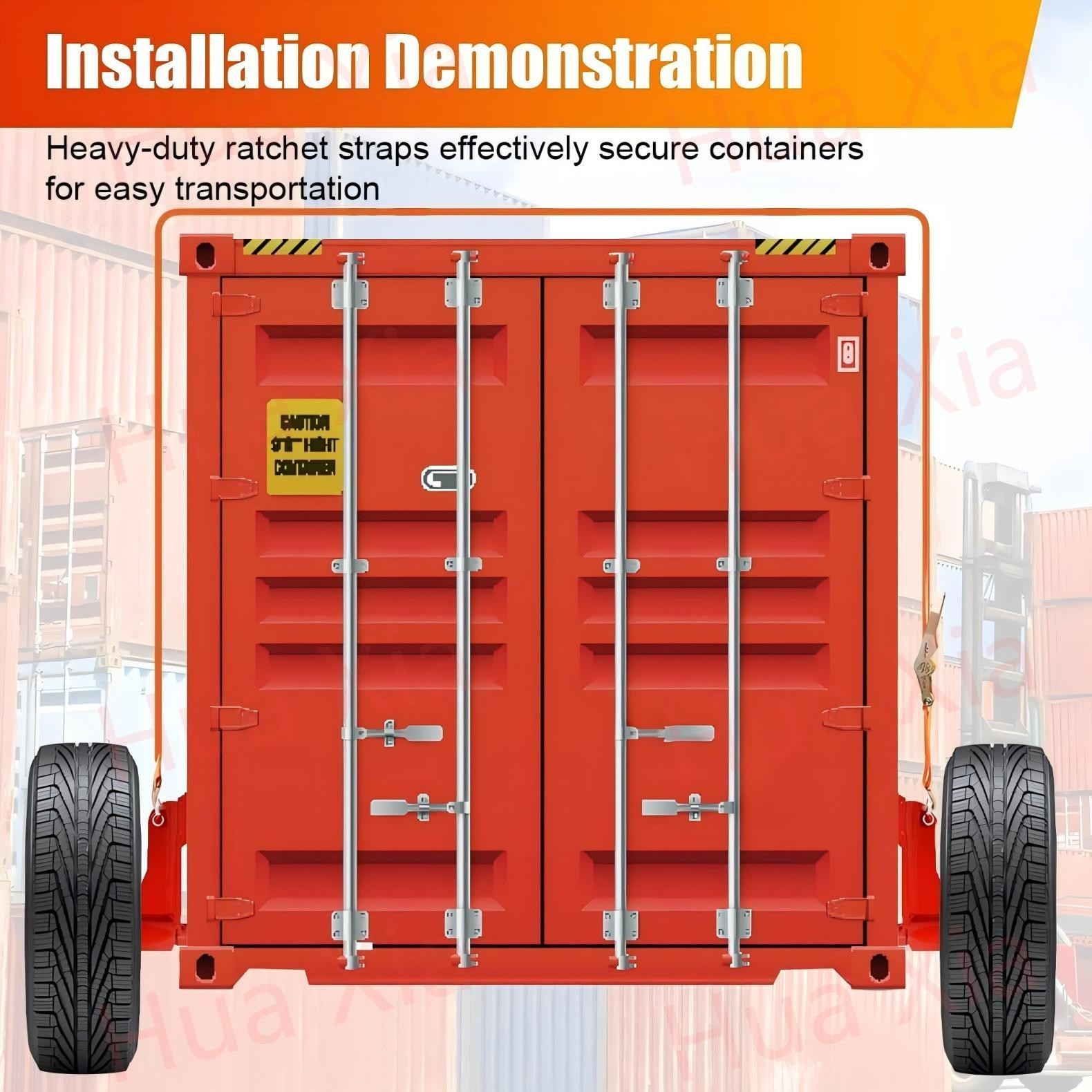 2Pack Shipping Container Wheels 8-Lug Wheels Kit,Shipping Container Accessories