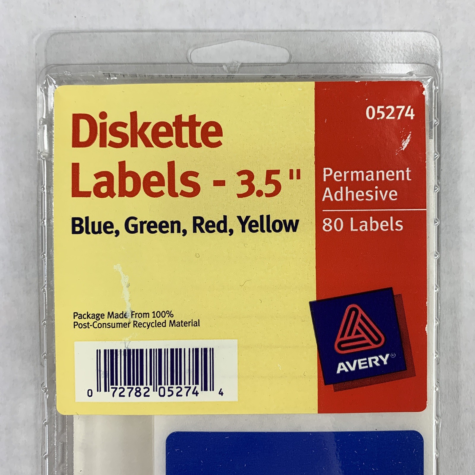 Avery 05274 3.5″ Diskette Labels 80 Label Vintage Multiple Colors New SEALED OEM