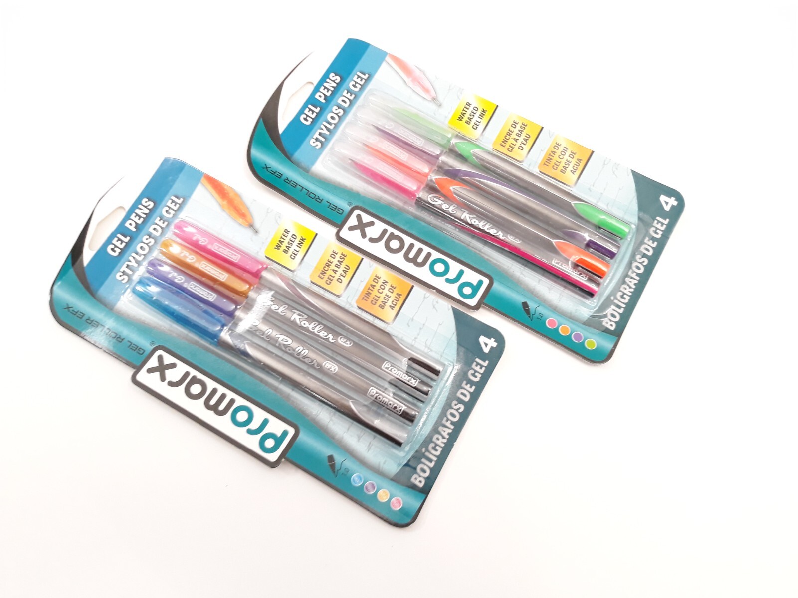 2 PACKS 8 PENS Promarx® GEL ROLLER EFX MULTI COLORED PINK GREEN PURPLE ORANGE
