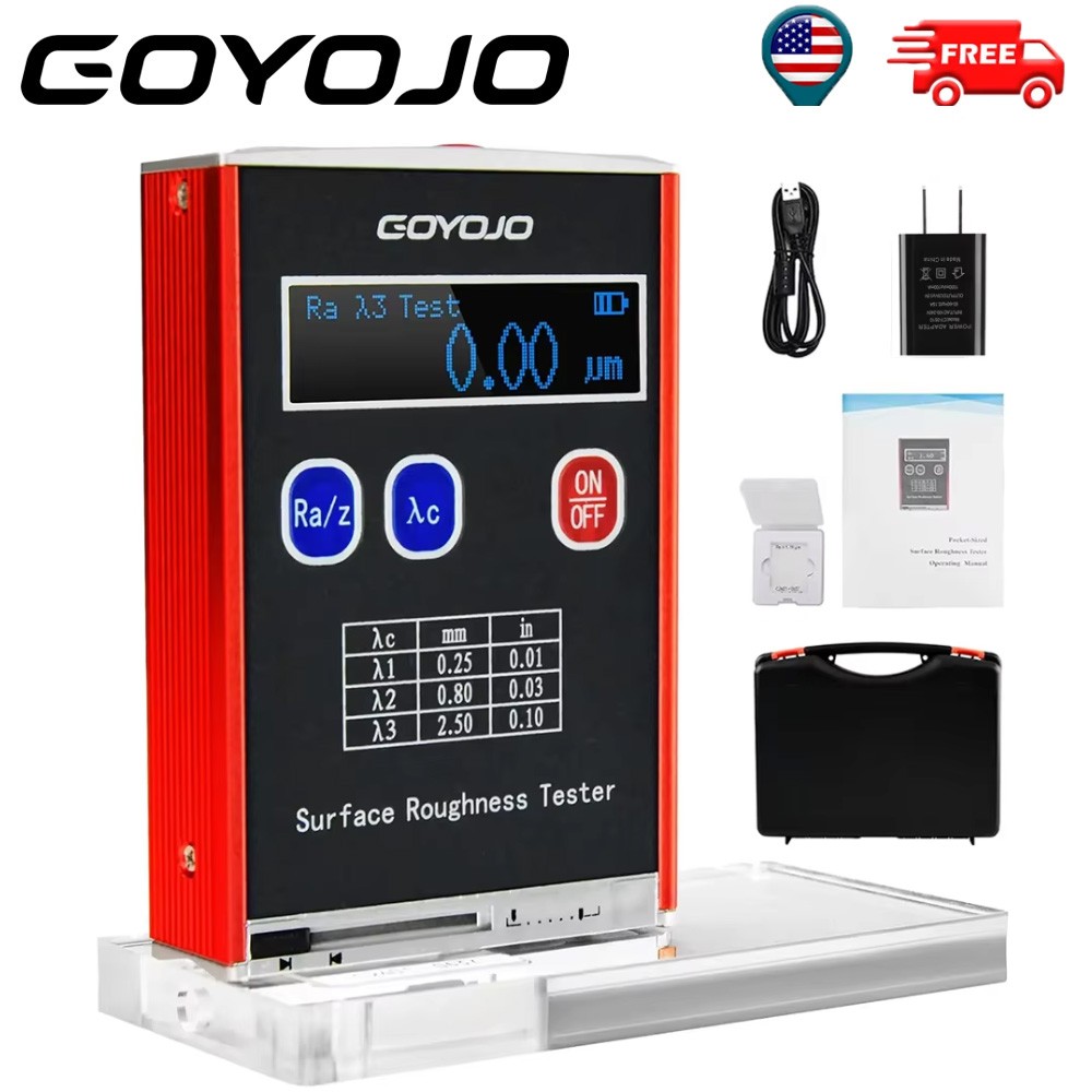 Surface Roughness Tester 0.1-50.0um Portable Roughness Gauge Accuracy 0.01um US