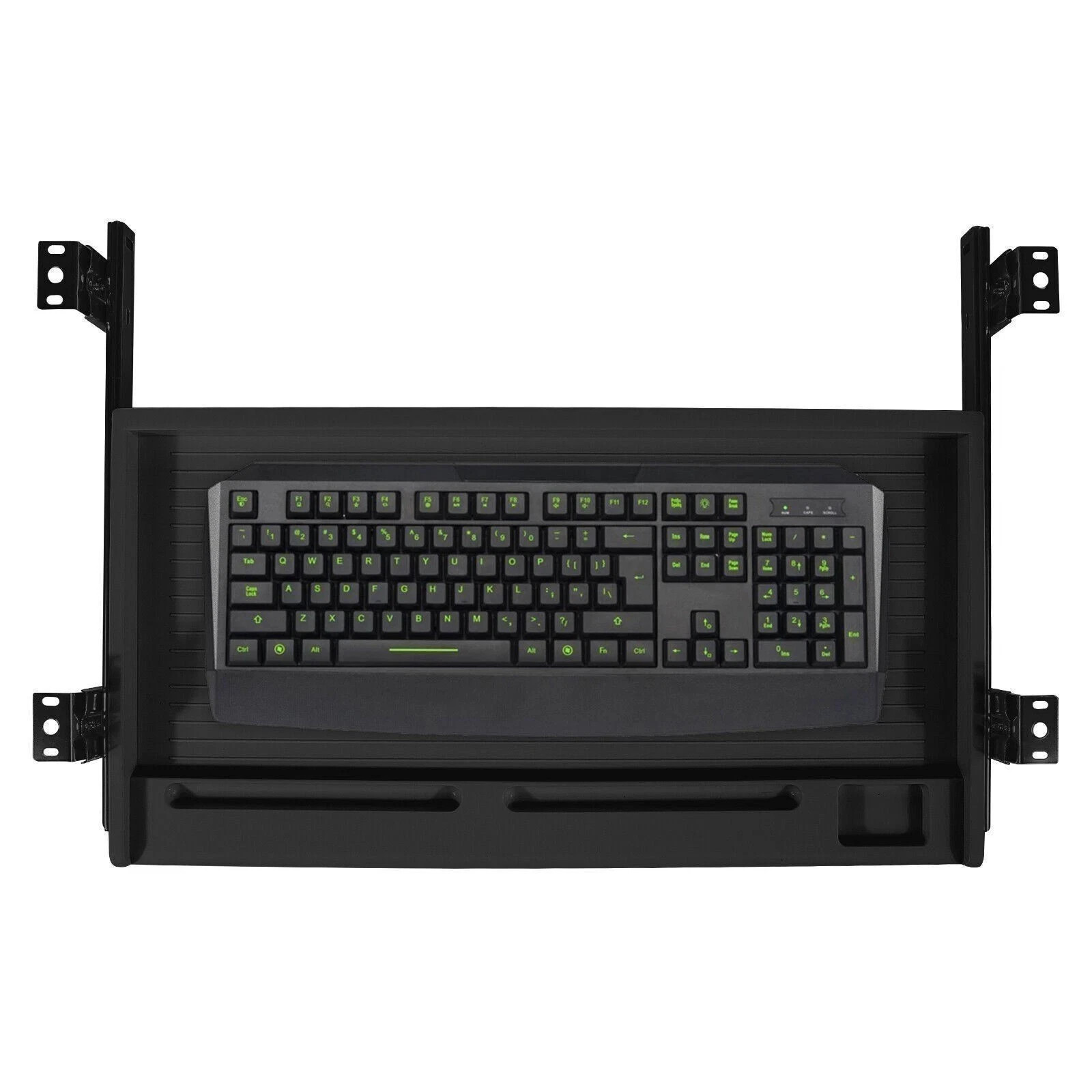 22×15″ Under Desk Keyboard Mouse Drawer Tray Silent Slide Rails for Home Office
