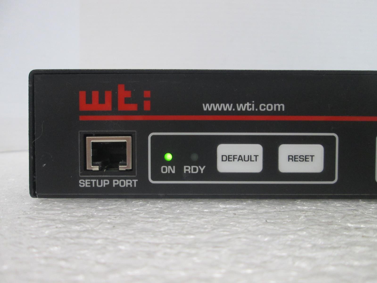 WTI NPS-8HS20-1 NETWORK POWER SWITCH NPS-8 RESET TO FACTORY DEFAULT