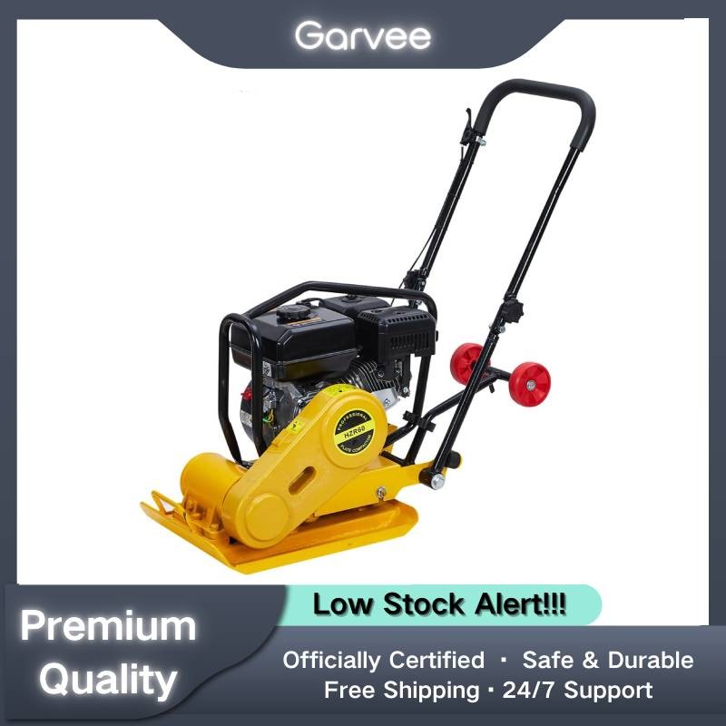 7HP Self-Propelled Plate Compactor | 4,200 Lbs Force, 12″ Compaction Depth