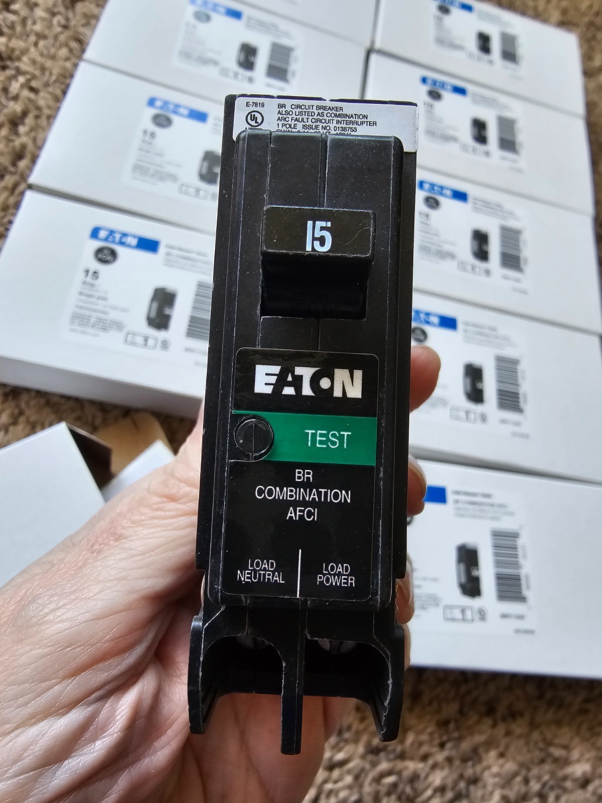 New Eaton BRP115AF Combination Circuit Breaker AFCI 15AMP -Lot of 10