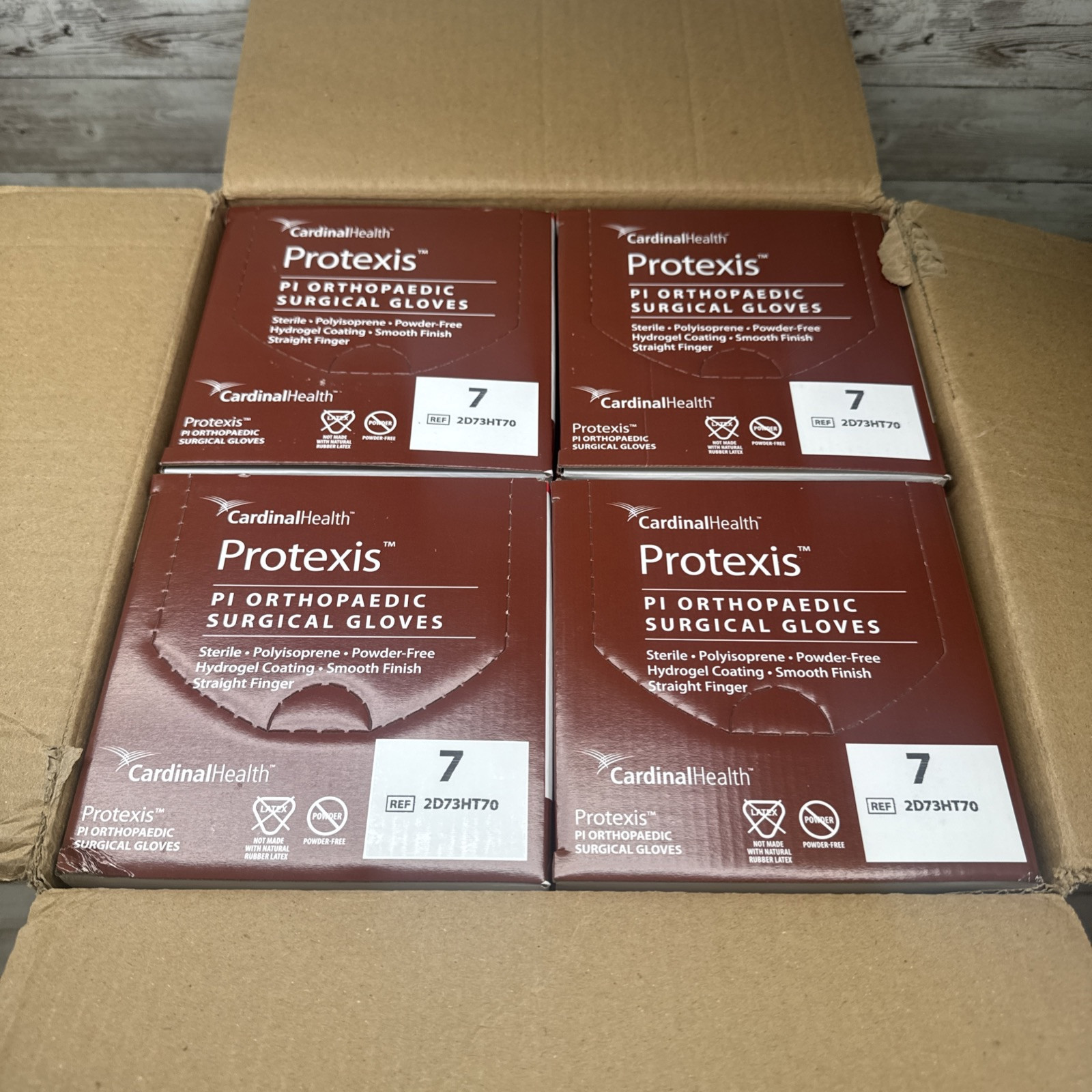 Protexis PI Orthopaedic Surgical Glove Cardinal *1 CASE* Size: 7 *See Date*