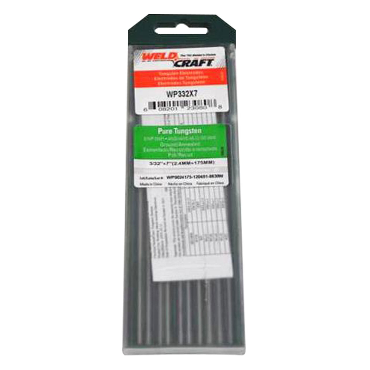 Miller Weldcraft WP332X7 Pure Tungsten Electrode 3/32″ X 7″ 10 pack