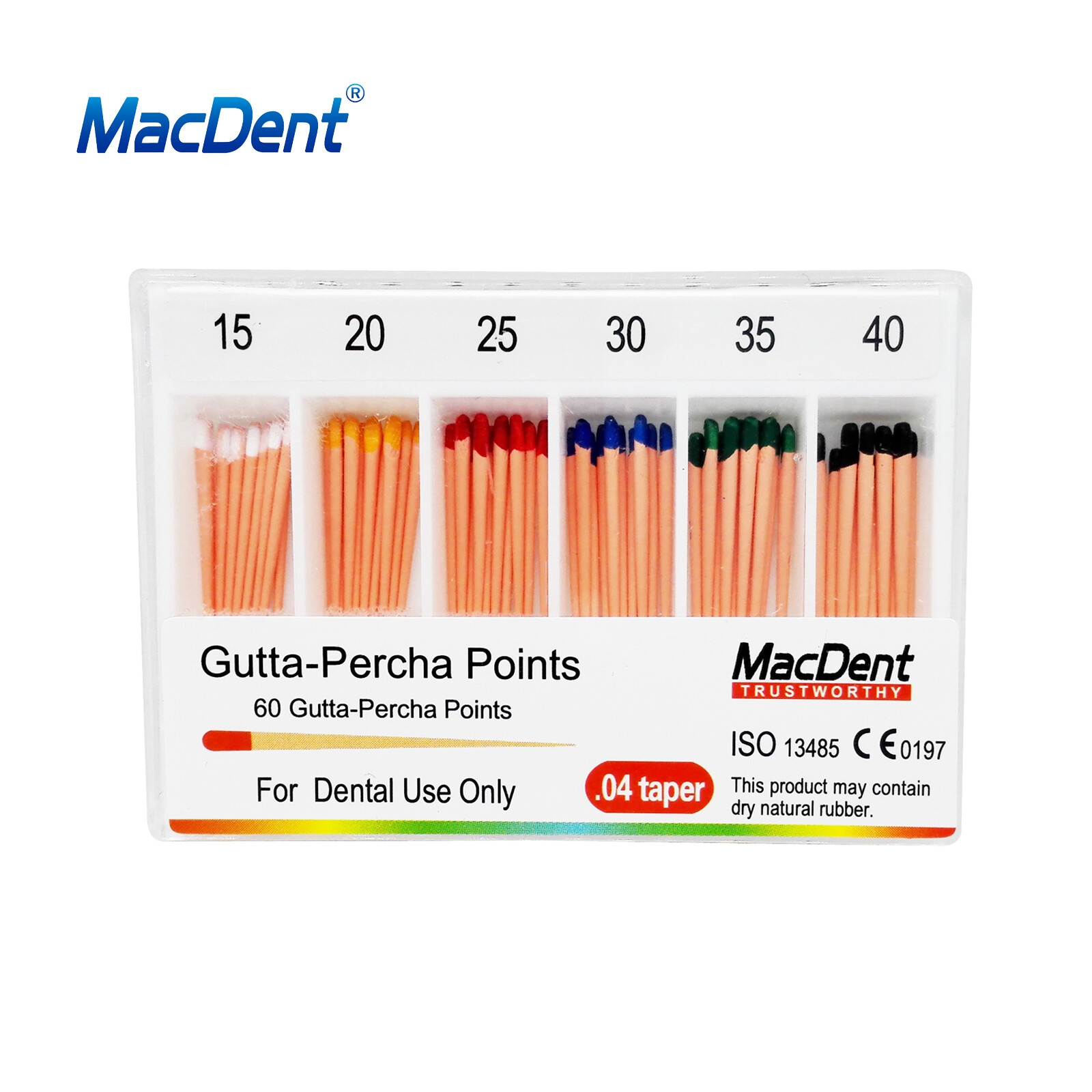 MacDent Dental Endodontic Gutta Perch & Absorbent Paper Points Taper .02/04/06