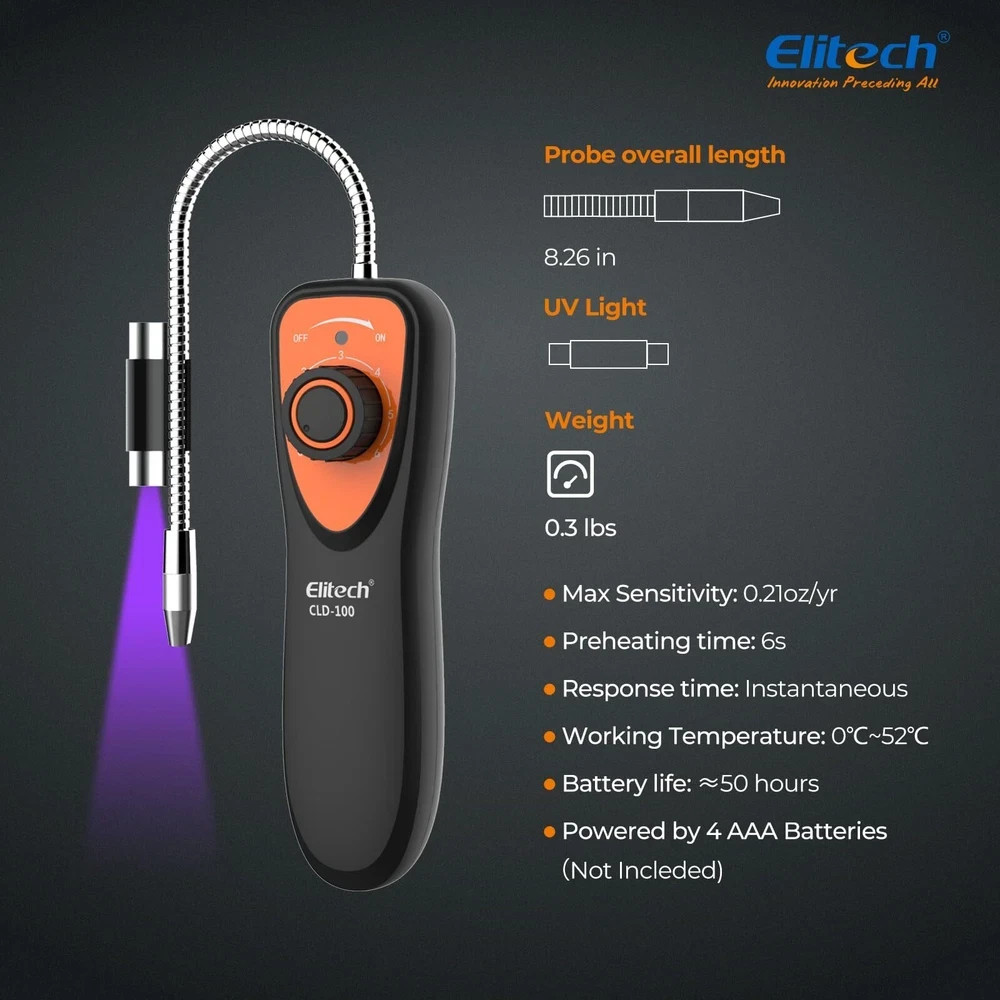 Refrigerant Leak Detector, CLD-100 Freon Leak Detector Car HVAC Halogen Refriger