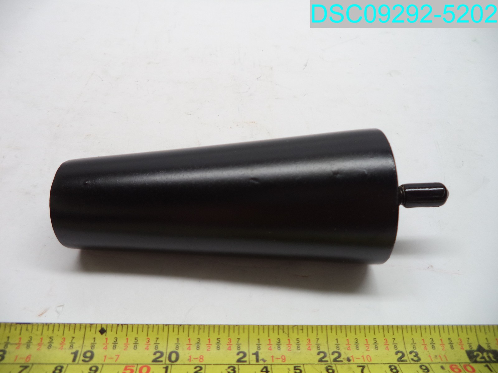 QTY=7: 4-3/4″ H Tall Black Round Wood Furniture Feet Legs 2″ Tapered To 1-7/16″