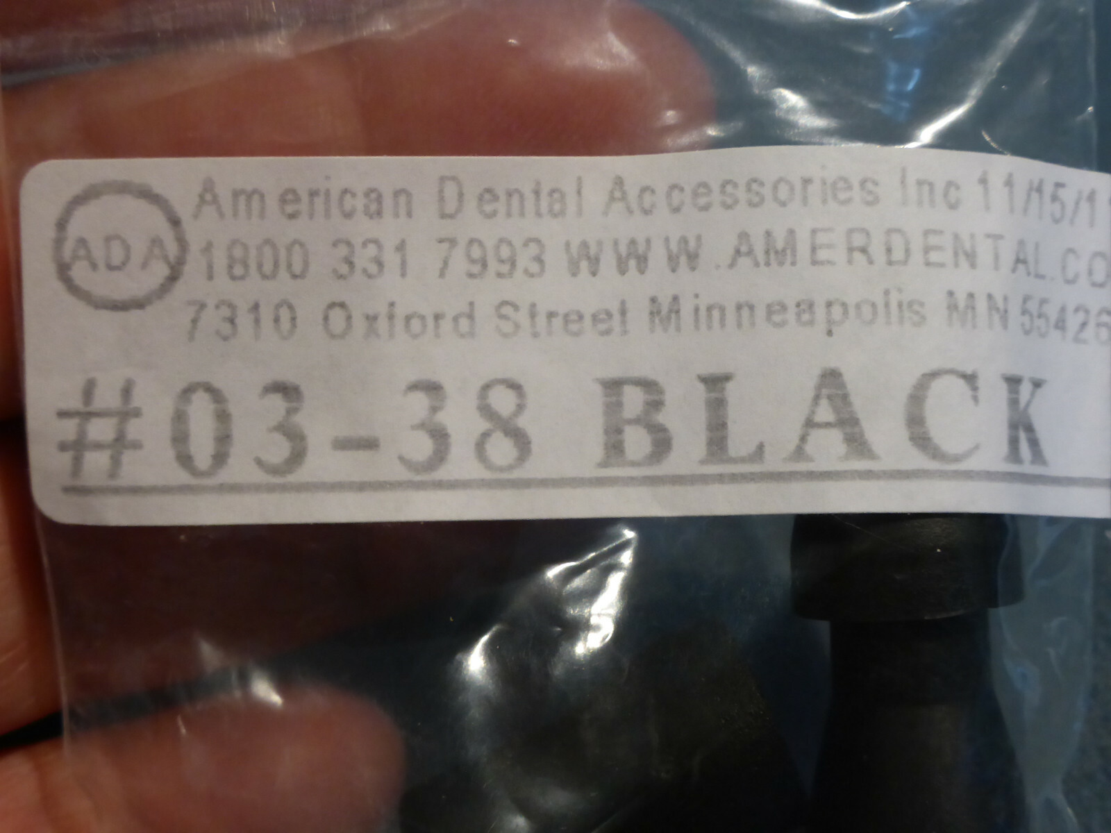 Dental, Saliva ejector tips, push on black, American Dental Accessories 03-38