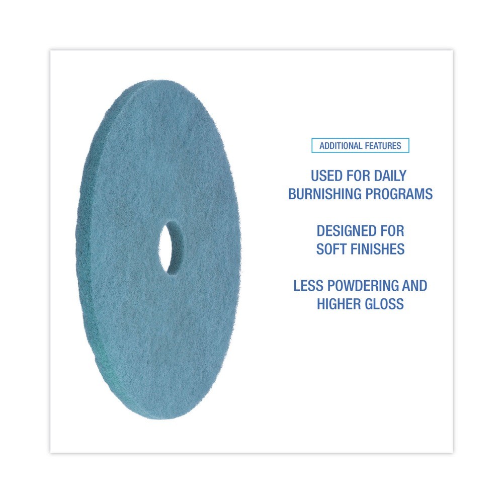 Boardwalk 4020AQU 20 in. Diameter Burnishing Floor Pads – Aqua (5/Carton) New