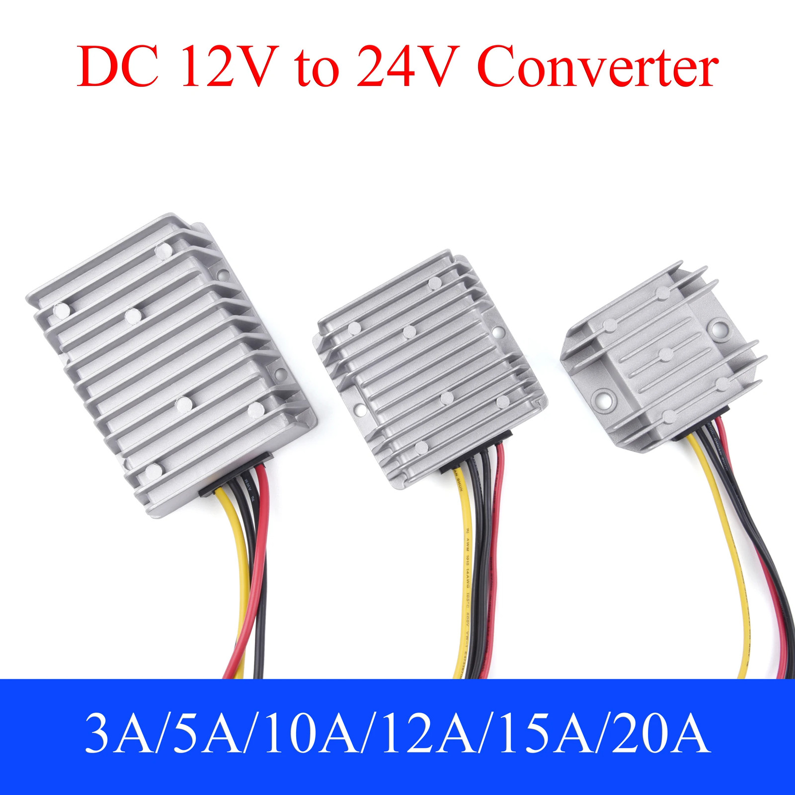DC 12V to 24V Power Converter 20A 25A Step-Up Voltage Regulator Auto Module Car
