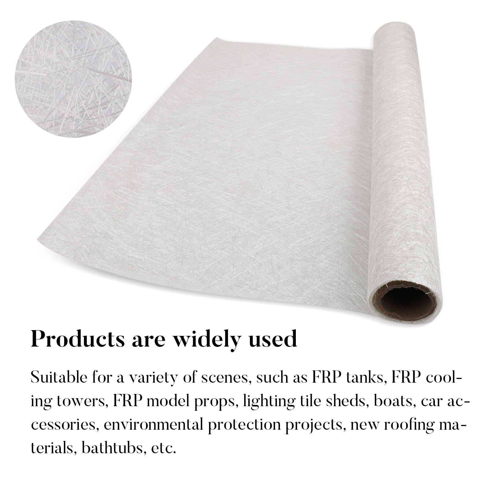 1 Roll Fiberglass Chopped Strand Mat 41inch x 11Yards Roofing Boat Marine Repair