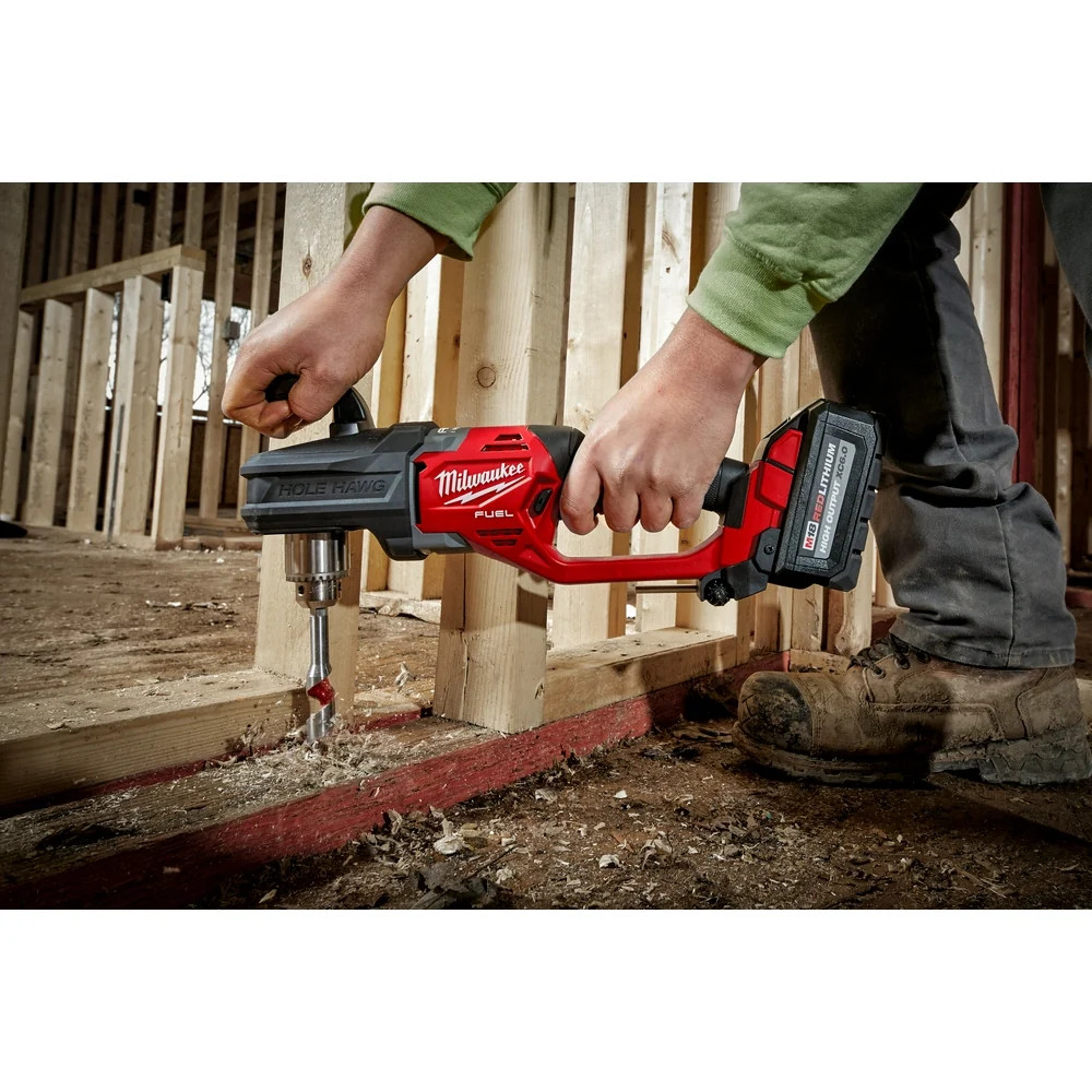 Milwaukee 2807-80 M18 FUEL 18V 12″ HOLE HAWG Right Angle Drill -Bare Tool -Recon