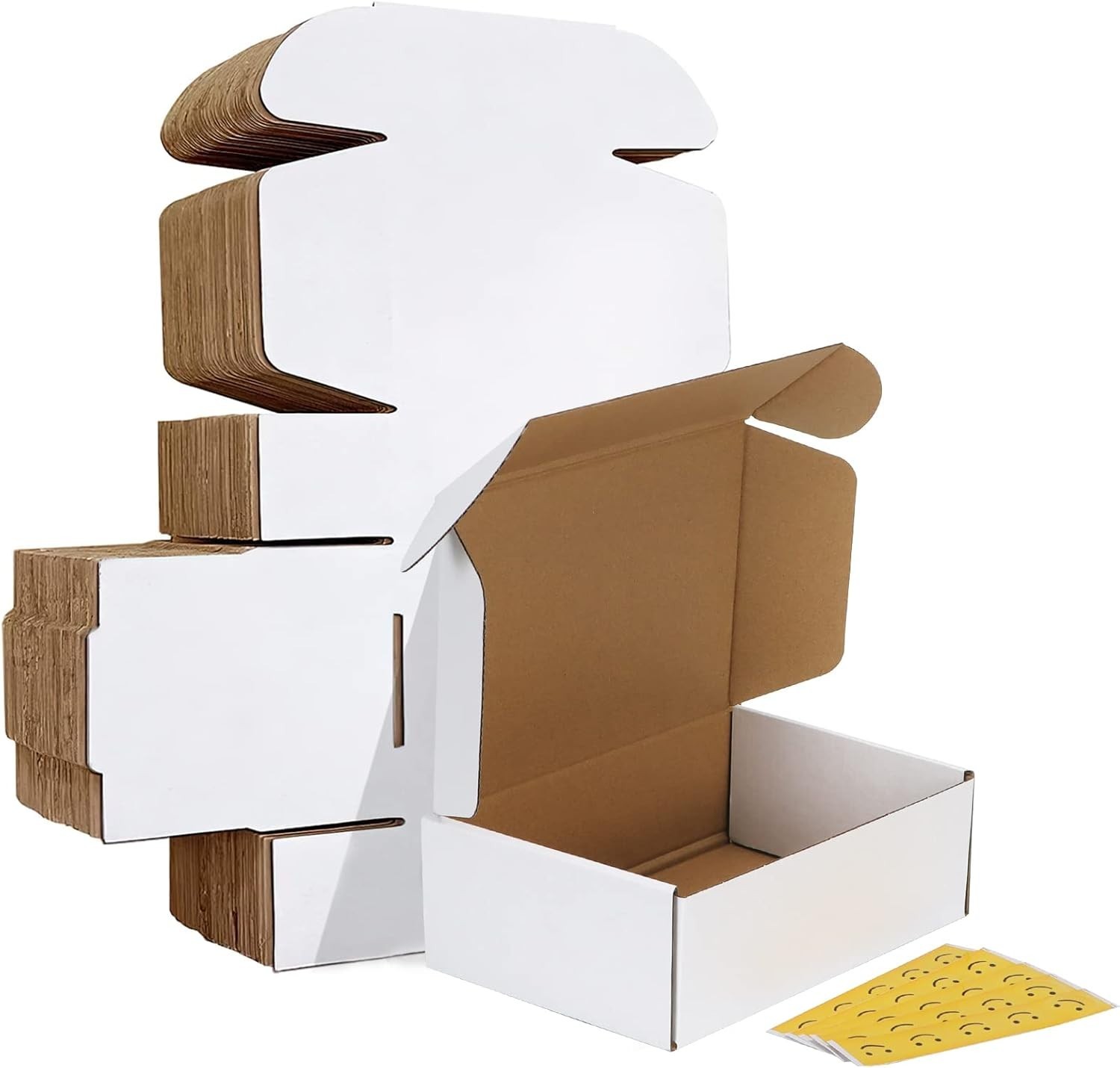 9x6x3 inches White Cardboard Shipping Boxes (25 Pack)