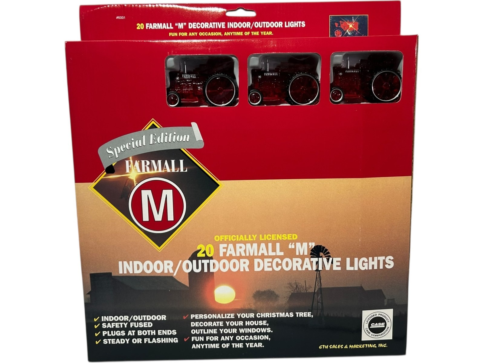 Farmall M Indoor/Outdoor Decorative Tractor Lights NIB Set 20