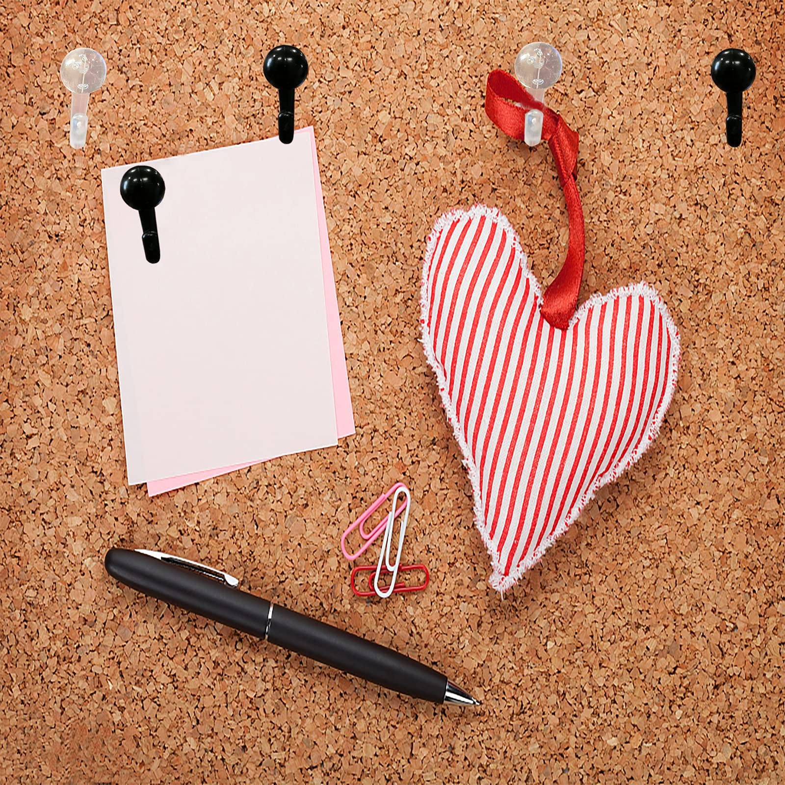 50 PCS Push Pin Hooks, Plastic Heads Cork Board Hooks Decorative Thumb Tacks …