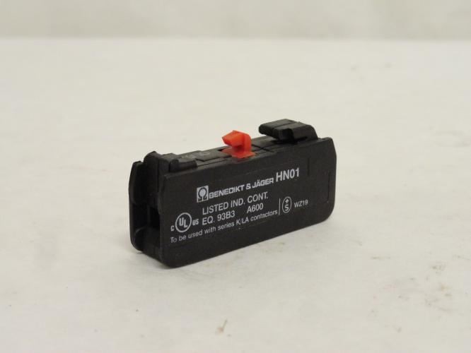 209663 Old-Stock; Benedict & Jager HN01 Contact Block; 10 Amps; 690VAC; 1-NO
