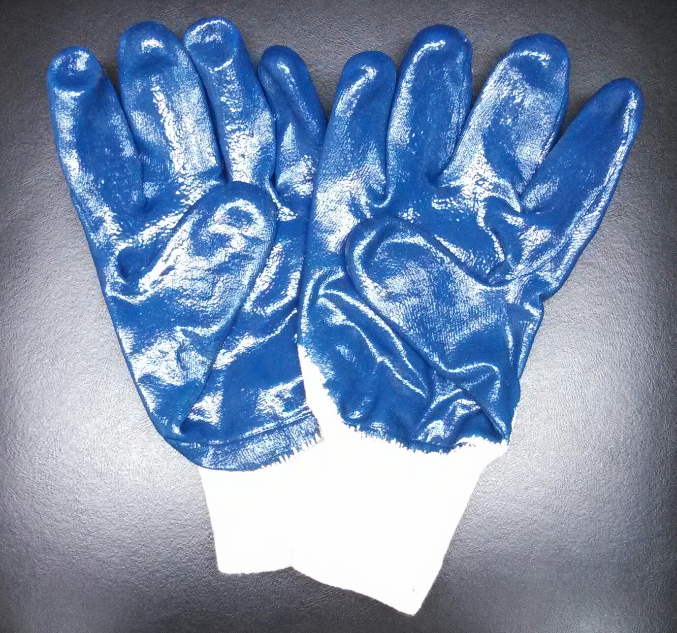 1 dozen/ 12 pairs of 4Works Open Back Heavy-Duty Nitrile Palm Dipped Gloves