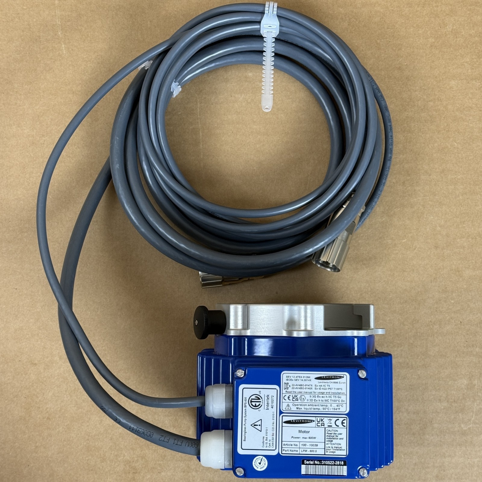 Levitronix LCO-600.1 Console, 2x LPM-600.5 Motors w/ PHS-600.1 Pump Head Socket