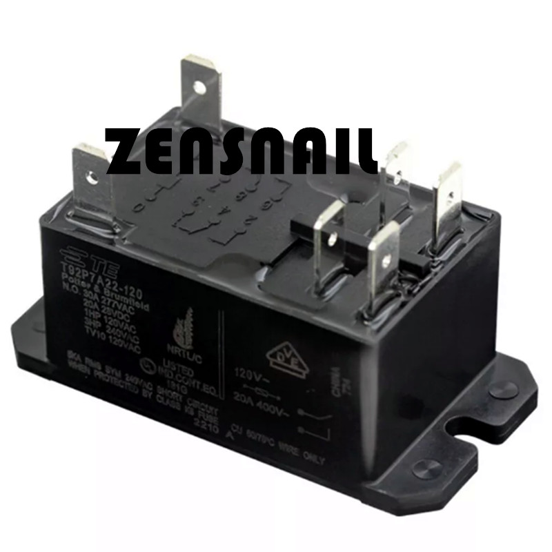 2PCS T92P7A22-120 Relay DPST 120VAC AC120V 30A 6PINS Orginal NEW
