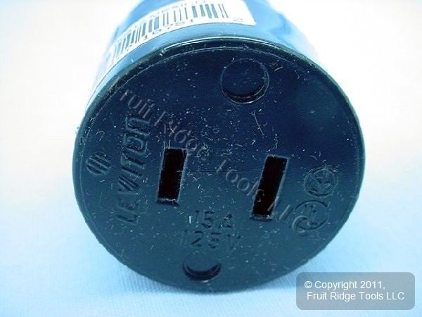 Leviton RESIDENTIAL Straight Blade Connector Plug NEMA 1-15 15A 125V 612 Bagged