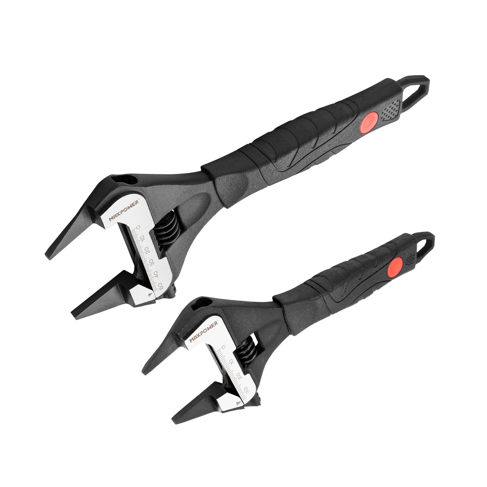MAXPOWER Slim Adjustable Wrench Set, 6″ & 10″ Wide Jaw Opening, Dua… Fast Ship