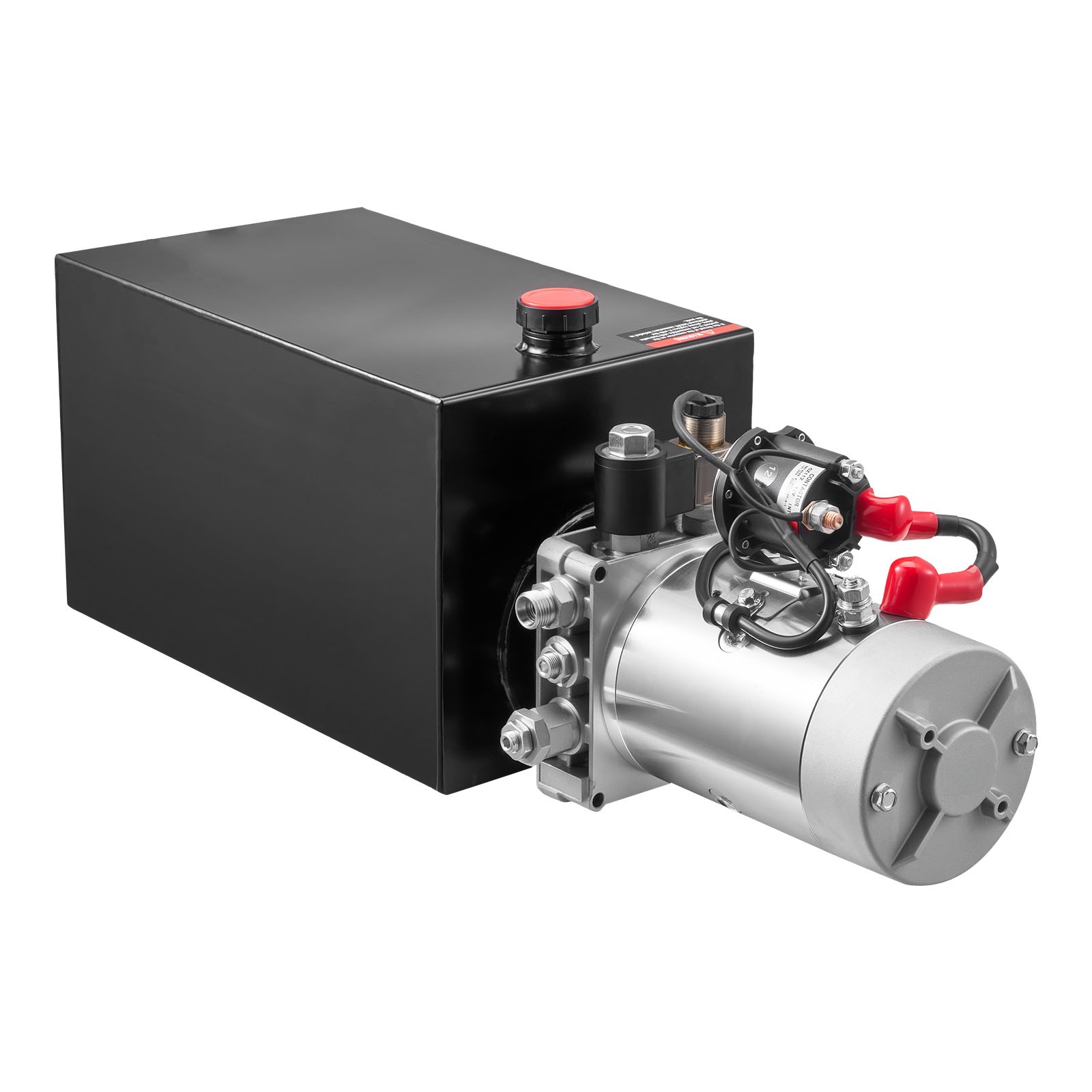 Uimoso 10 Quart Single Acting Hydraulic Pump for Dump Trailer DC 12V Power Unit