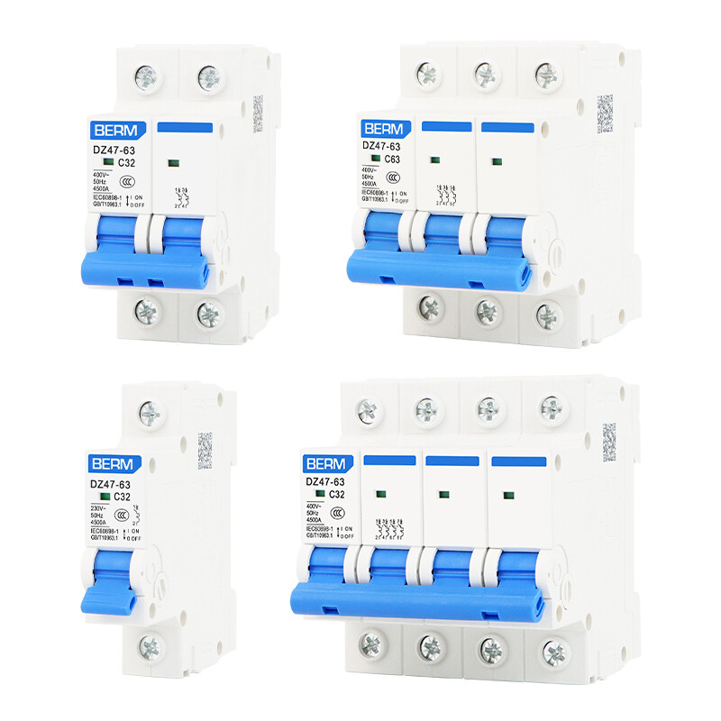 Pole Breaker 6A 10A 16A 20A 25A 32A 40A 50A 63A 80A 100A 125A Amp 1P 2P 3P 4P