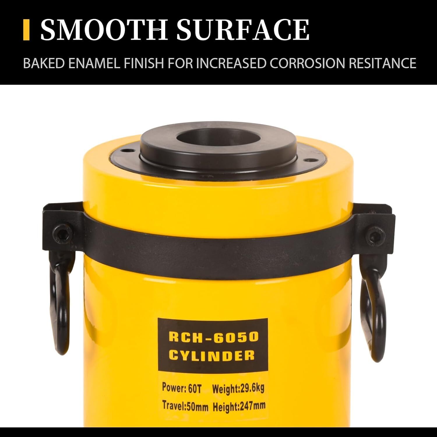 60Ton Single Acting Hydraulic Cylinder 2″ Stroke Hollow Jack Ram RCH-6050