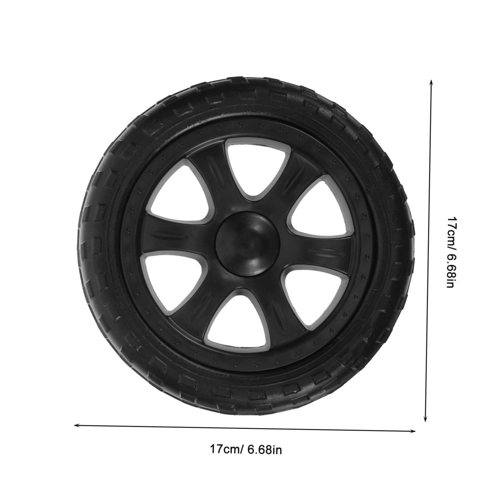 Replacement Grocery Cart Wheels 6.69 Inch Folding Shopping Trolley 2 PCS