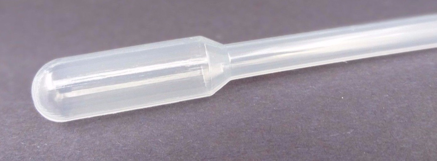 Pack of 15 ~ Cardinal Health Plastic Transfer Pipet 3.5 ml Draw Large Bulb