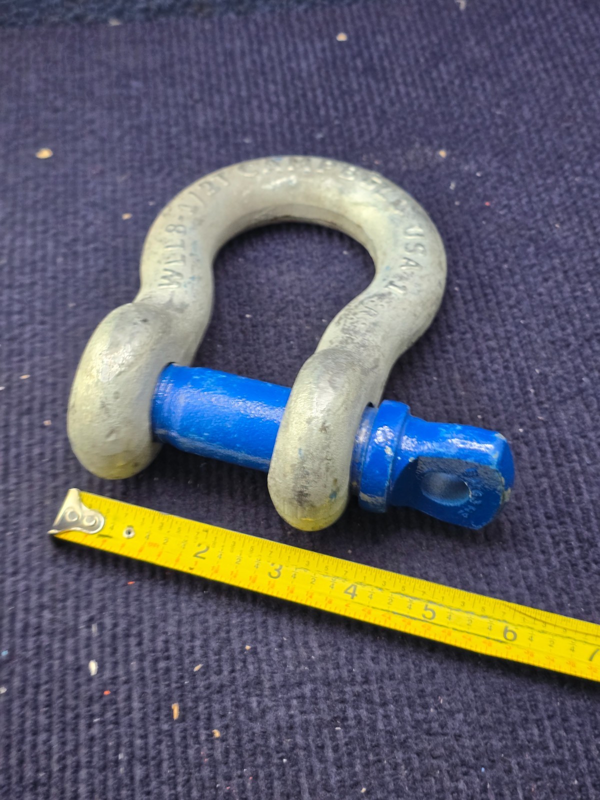 Campbell WLL8-1/2T: 1″ Screw Pin Anchor Shackle 8-1/2 Ton Working Load Limit
