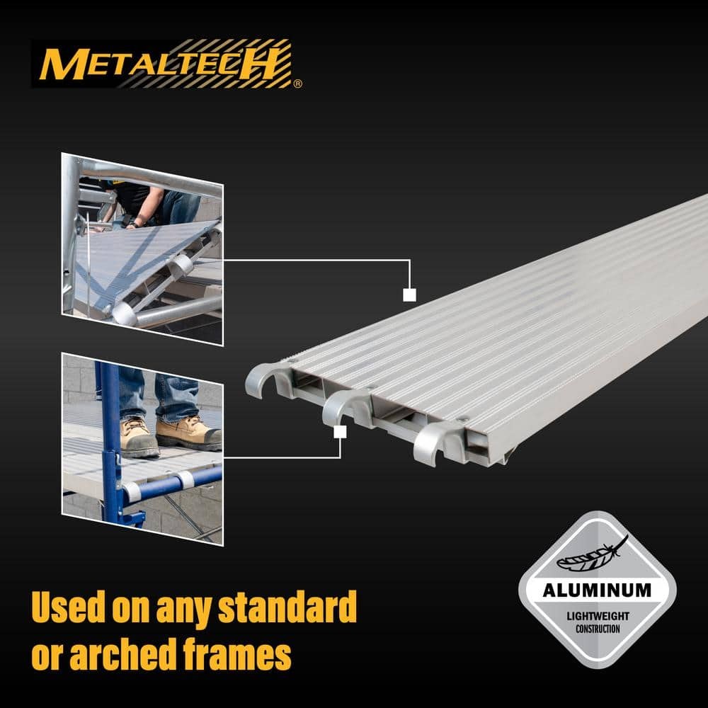 Scaffolding Platform Work Plank 7 ft. x 19 in. Lightweight Aluminum (Set of 3)
