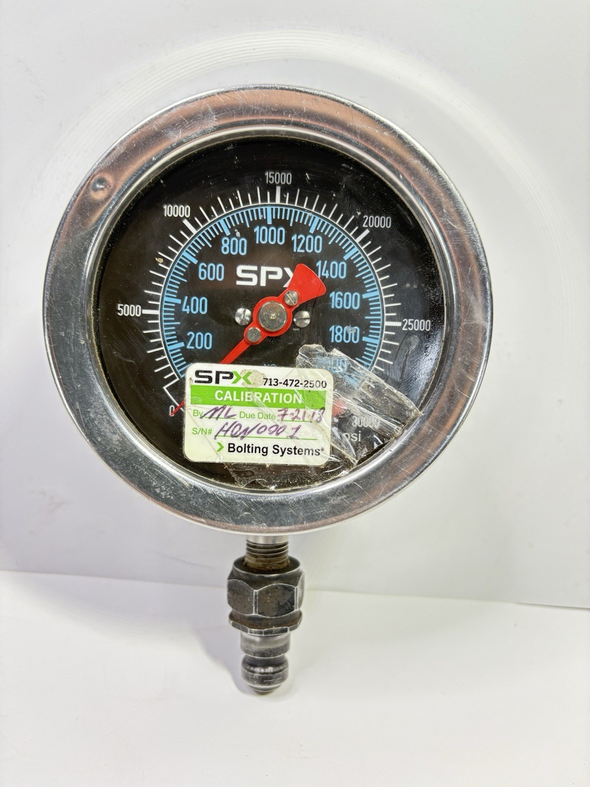 SPX Bolting Systems 2002278 Calibratable Hydraulic 4” Pressure Gauge 30,000 PSI