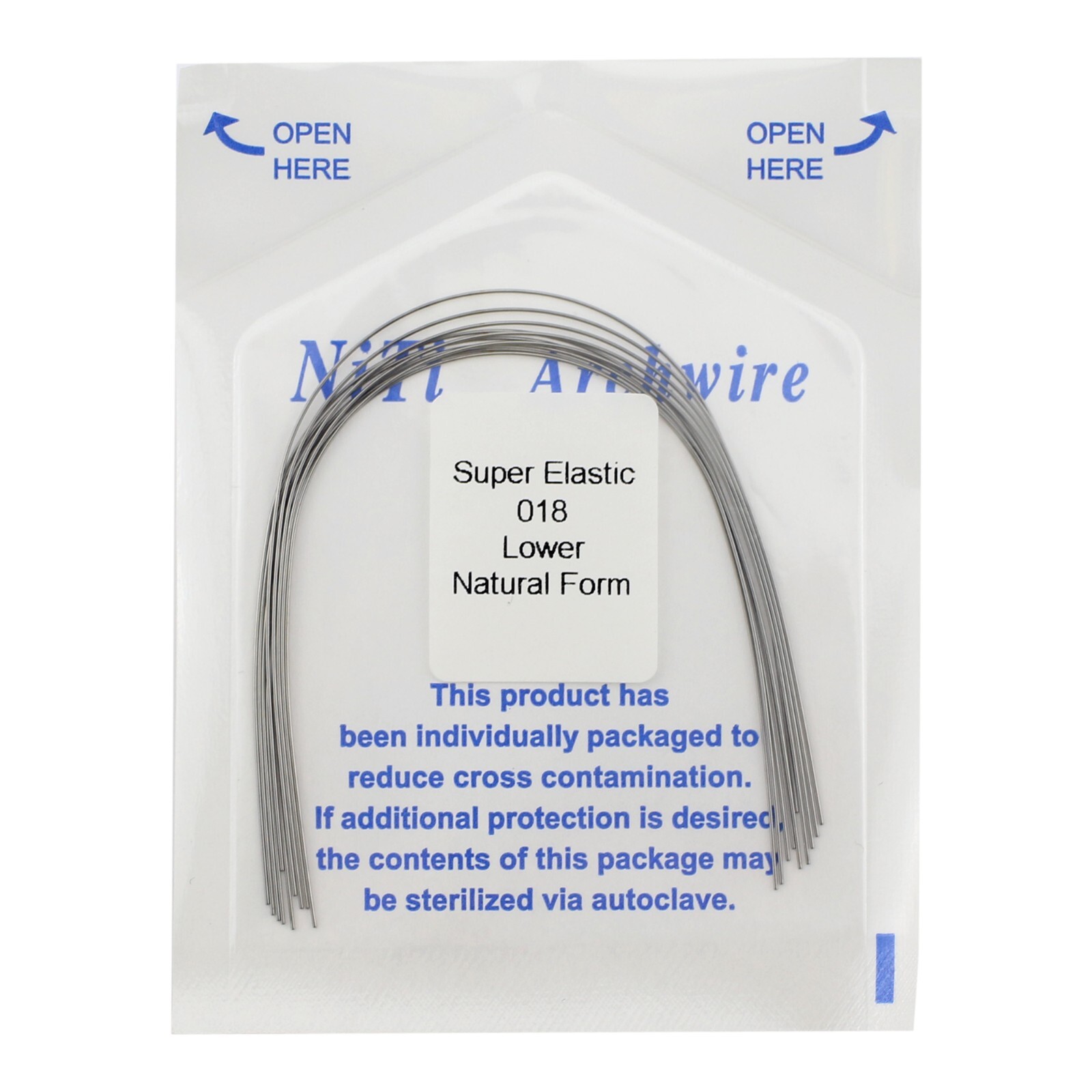 100pcs Orthodontic Arch Wire Niti Round Rectangular Super Elastic Natural Arcos