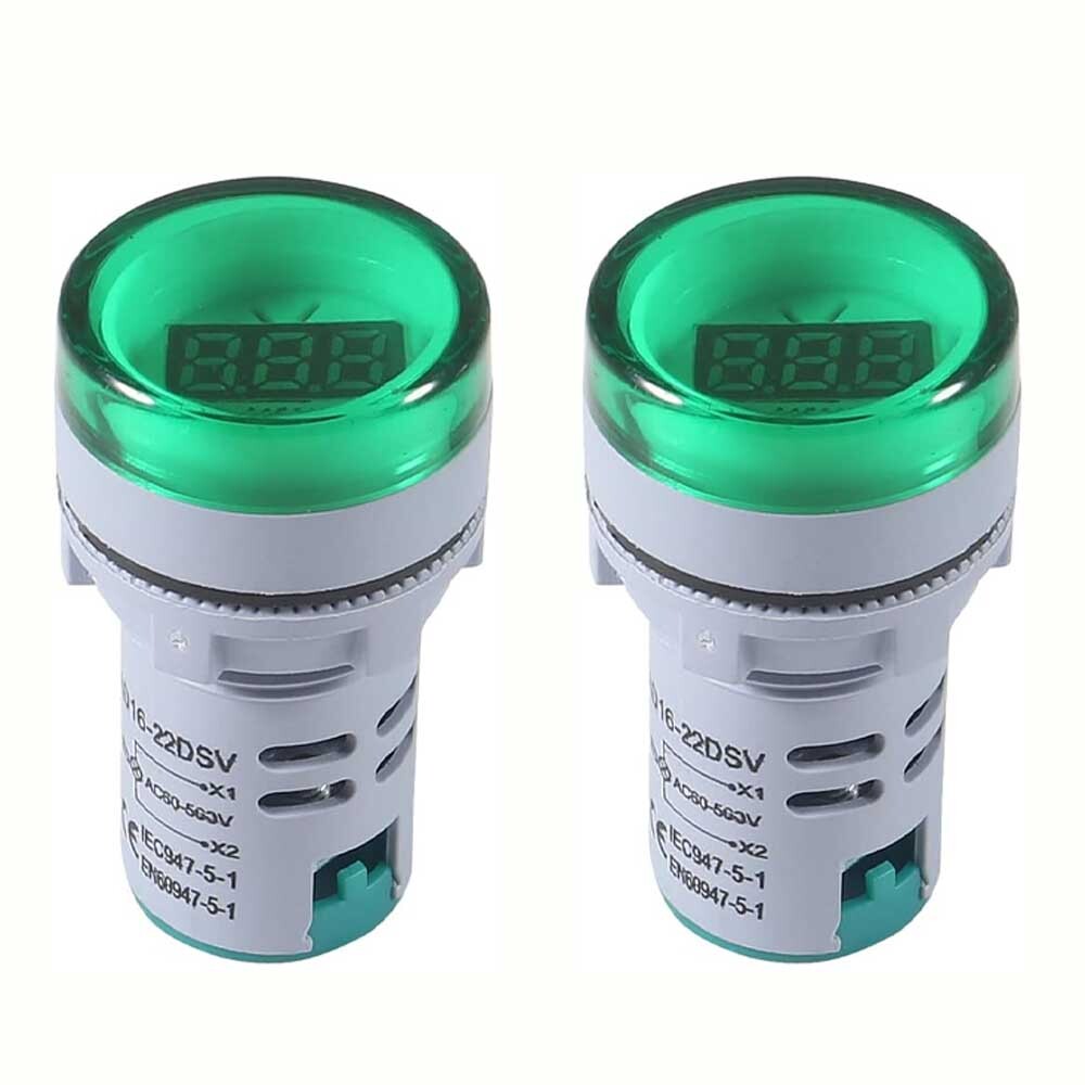 2//4/8X AC60-500V 22MM LED Voltmeter Voltage Meter Indicator Pilot Light New DIY