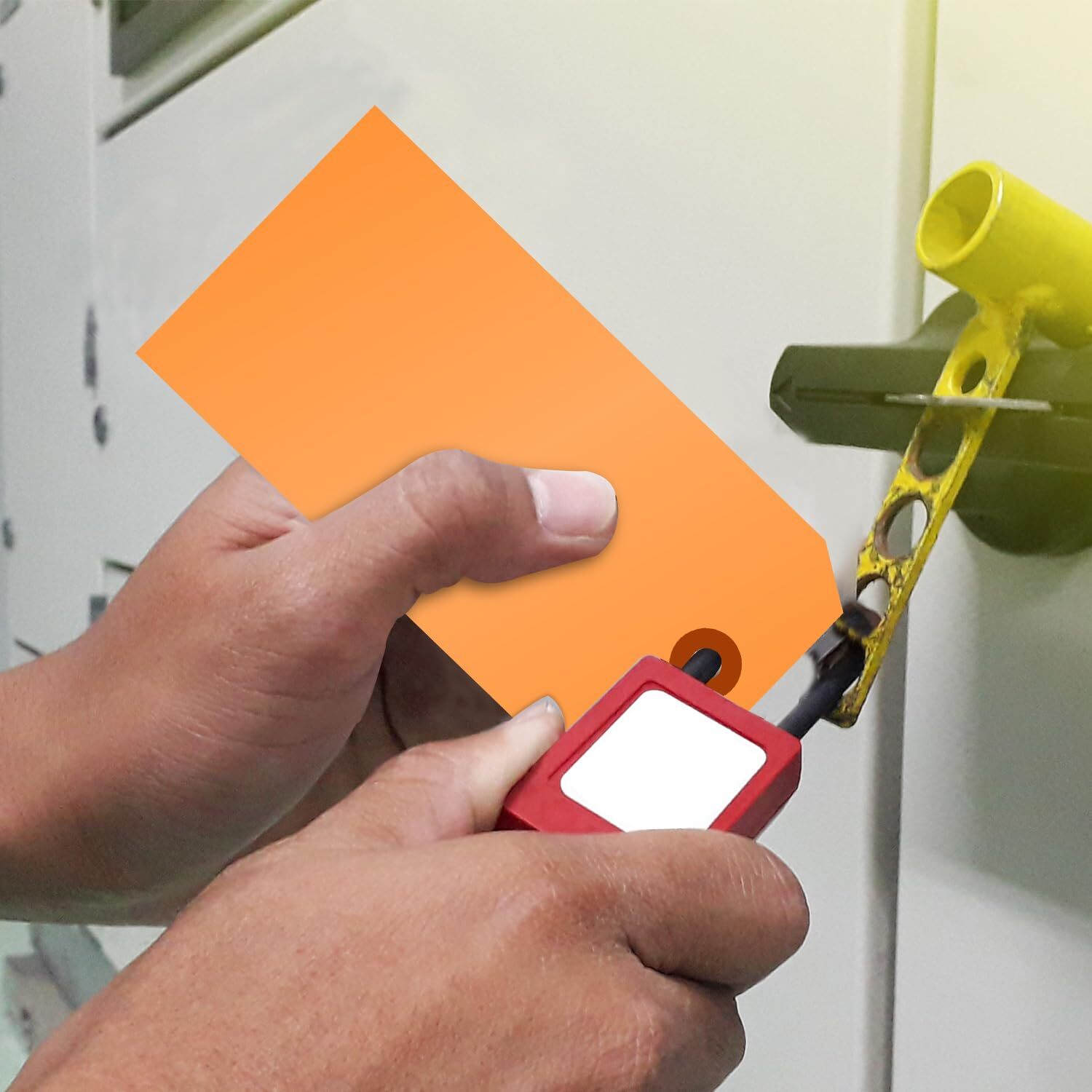 Fluorescent Orange Blank Tags with Pre-Punched Hole – 100-Pack 4.75″ x 2.375″…