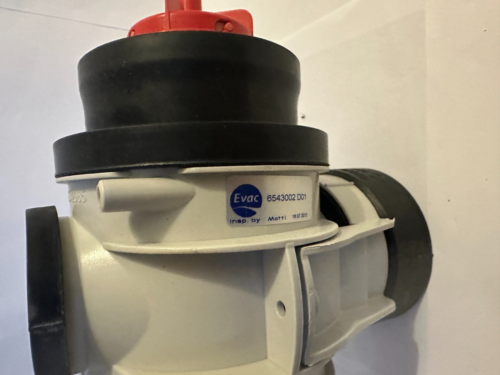 Evac 6542988 Back Plate Assembly, Valve Flush