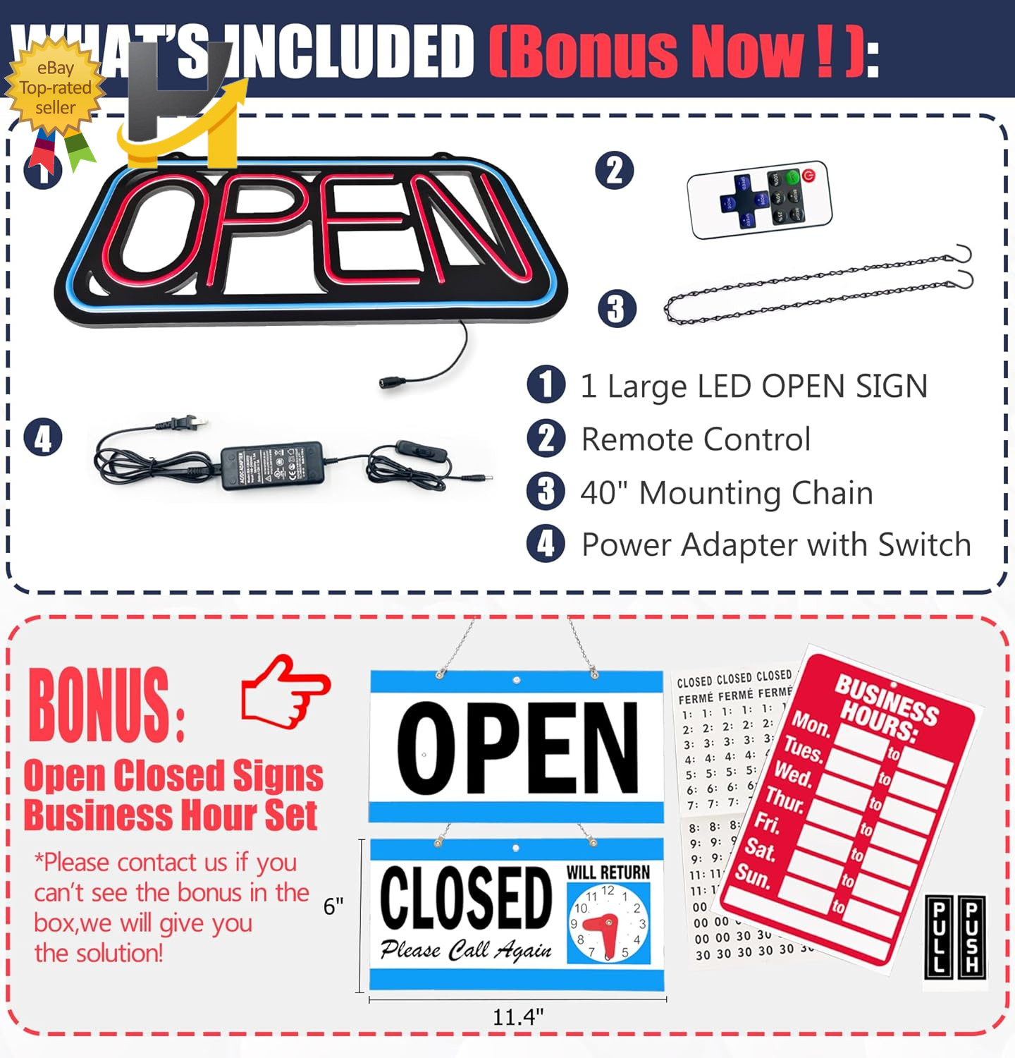 Open Signs for Business 32X16 Inch Large Bright Open Sign Neon Led Lighted