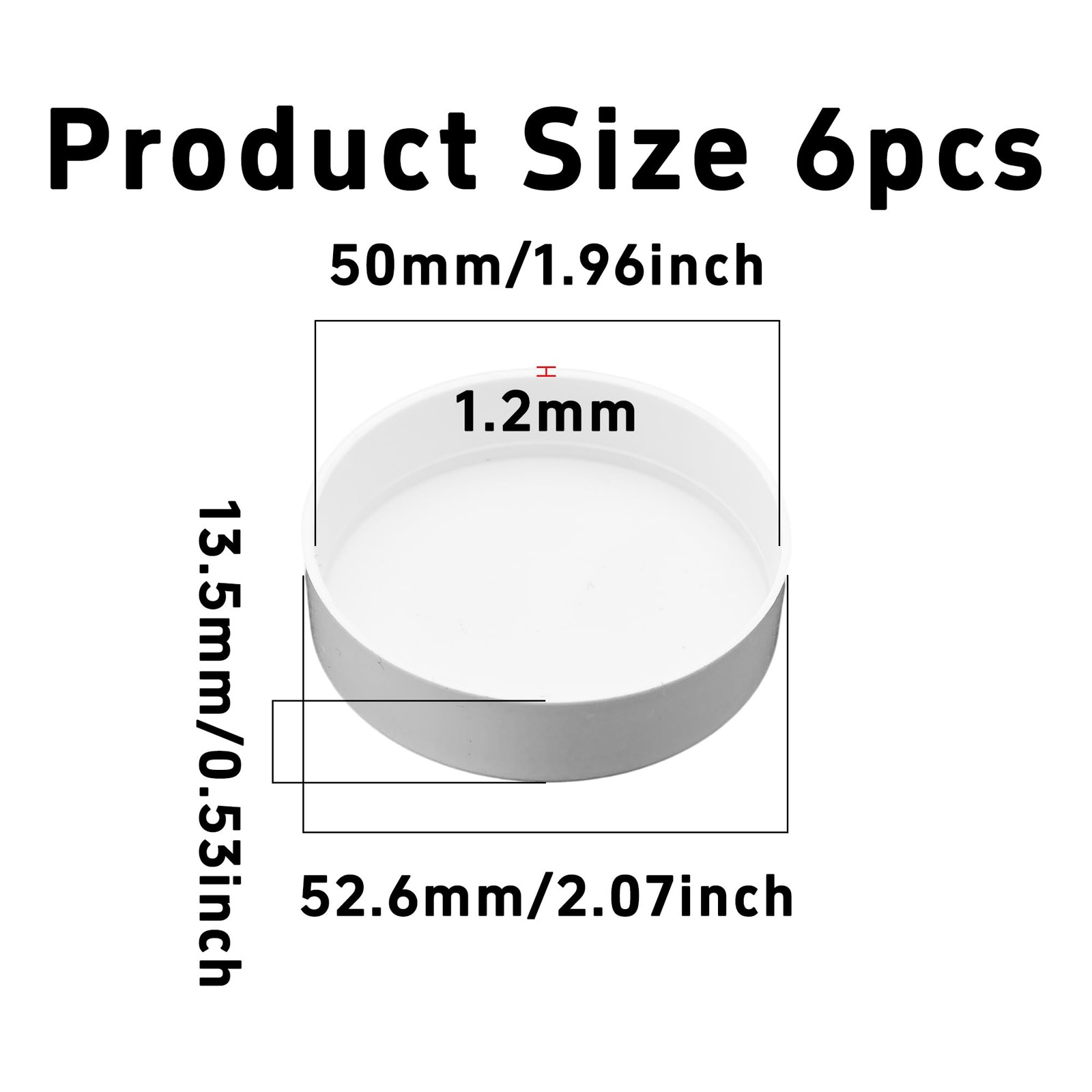 6Pcs 2 Inch White PVC Pipe End Cap Plug, Furniture Grade Pipe Fitting Socket