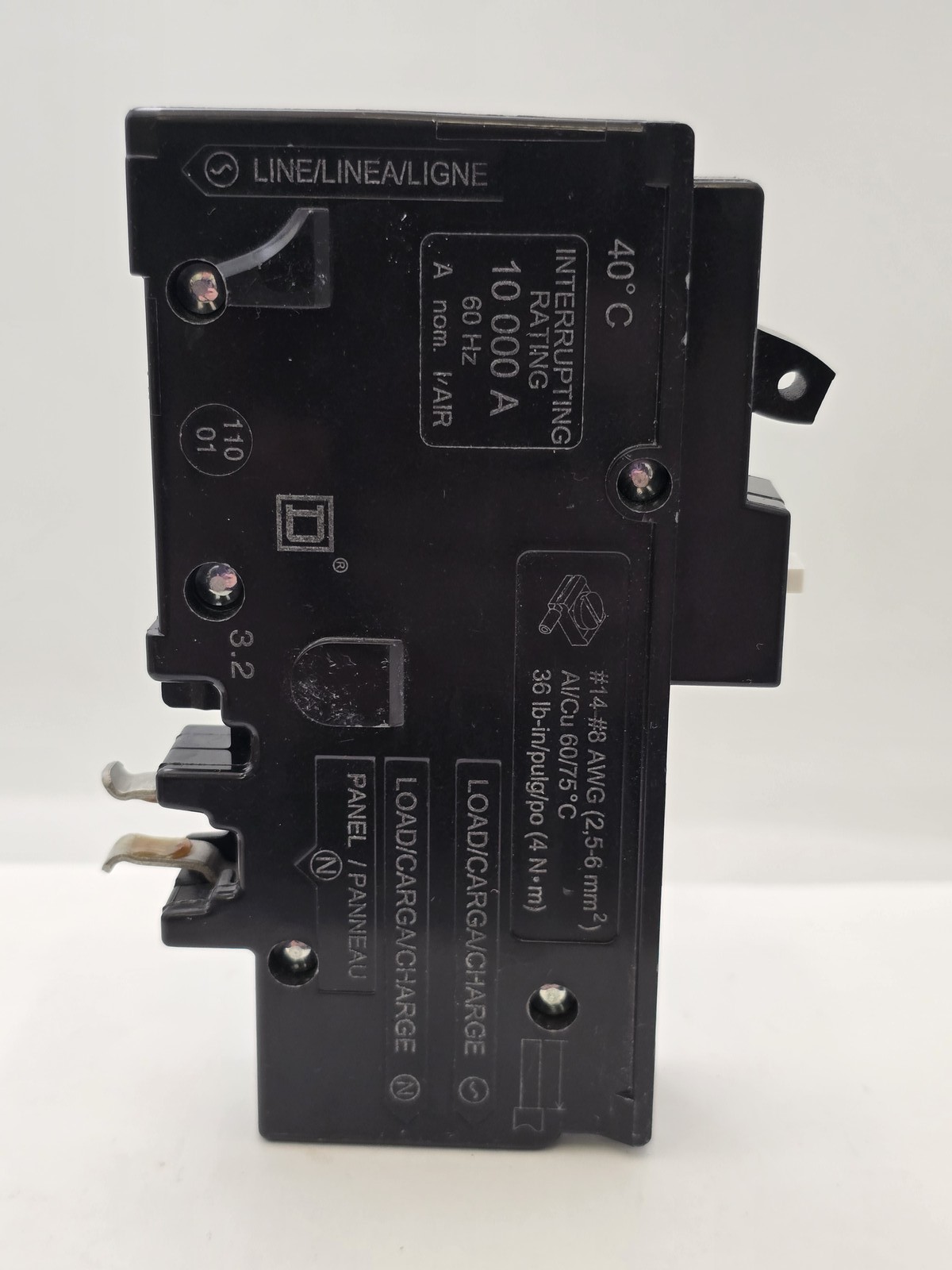 Square D HOM120PCAFI 1 Pole 20 Amp 120V Circuit Breaker HOM Plug In