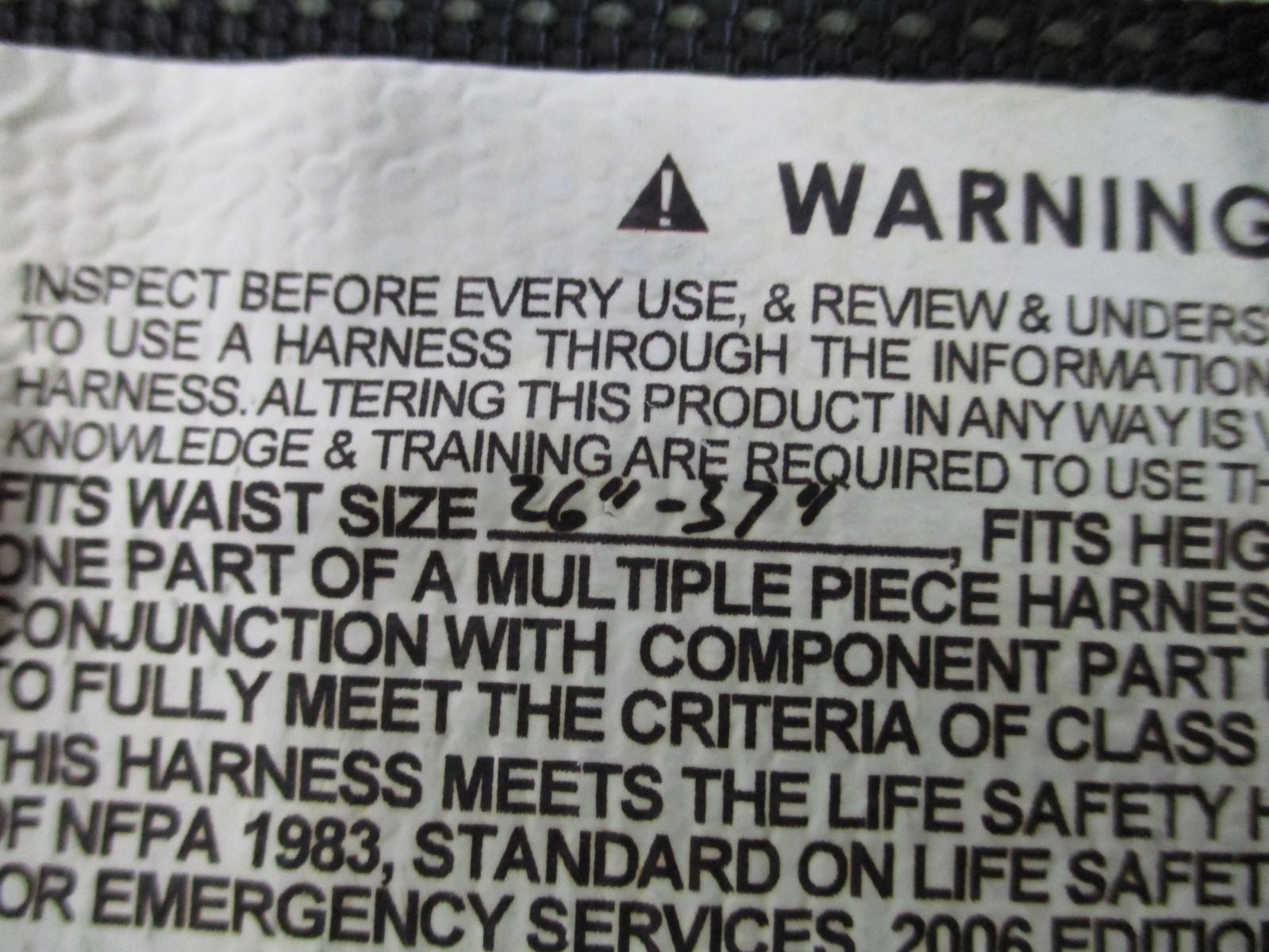 Fusion NFPA Class III Safety Harness Full Body USA Made 26–37″ Waist Tactical